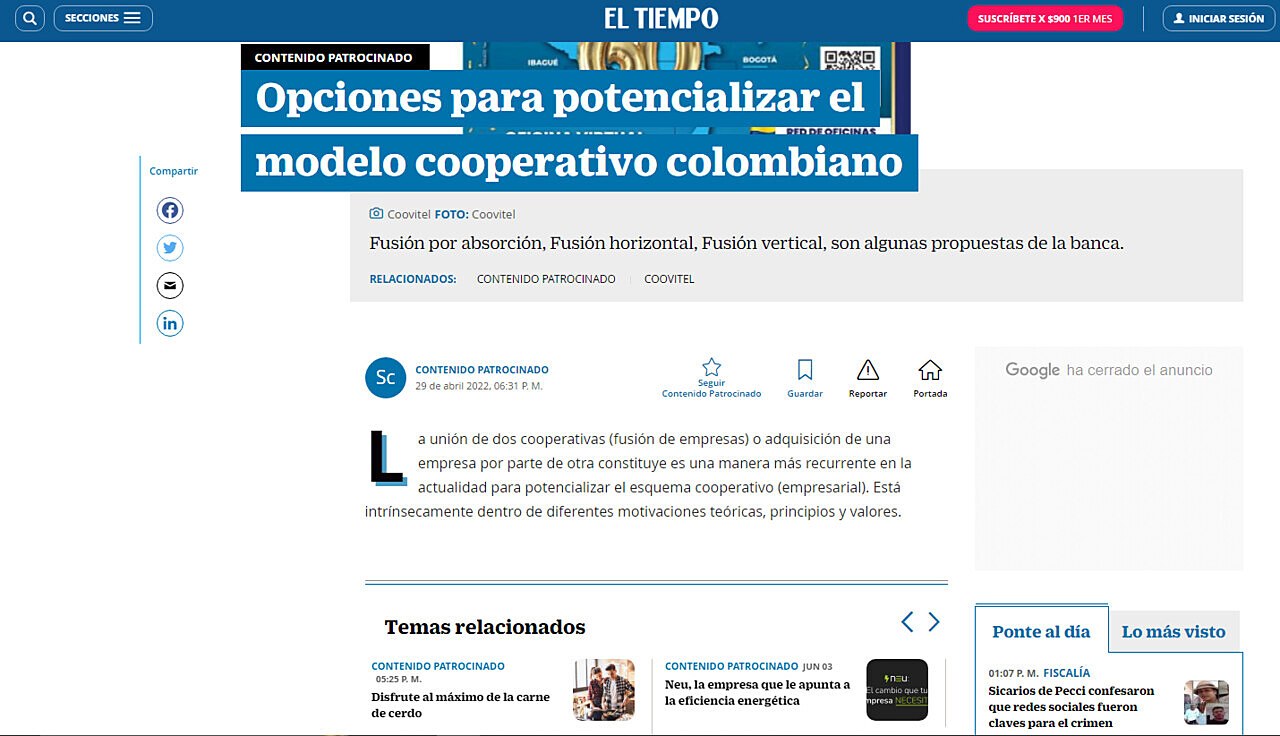 Opciones para potencializar el modelo cooperativo colombiano